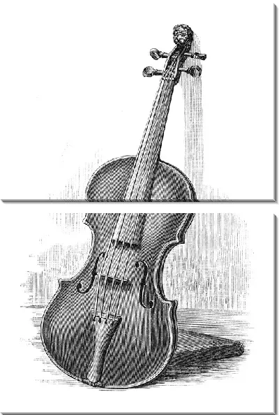 Модульная картина Скрипка (Violin) №12