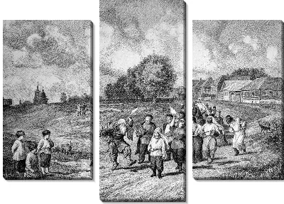 Модульная картина Крестьяне (peasants)