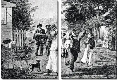 Модульная картина Деревенские жители (Village children)