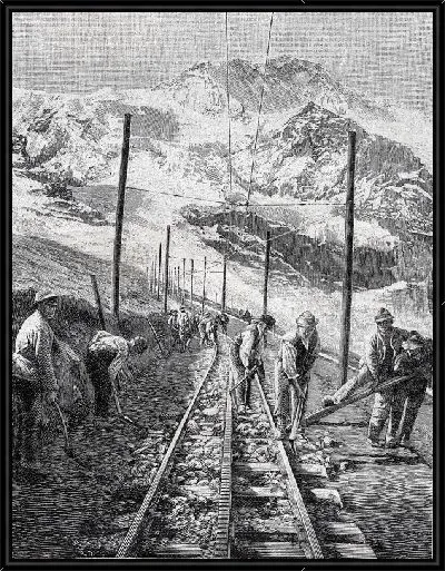 Картина Строительство железной дороги (Construction of the railway) №4