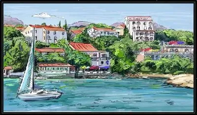 Картина Лодка на озере (Boat on the lake) №2
