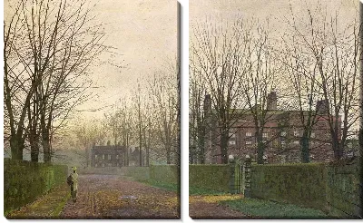 Картина Дорога между деревьев (The road between the trees)