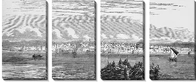 Модульная картина Лодки на озере (Boats on the lake)