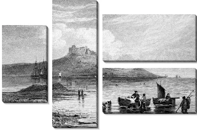 Модульная картина Лодки у берега (Boats on the shore) №2