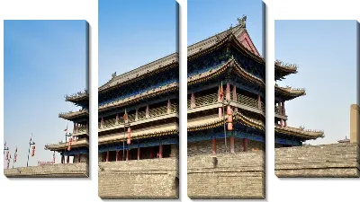 Модульная картина Здание в Китае (Building in China) №2