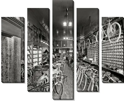 Модульная картина Магазин по продаже велосипедов (Bicycle Shops) №2