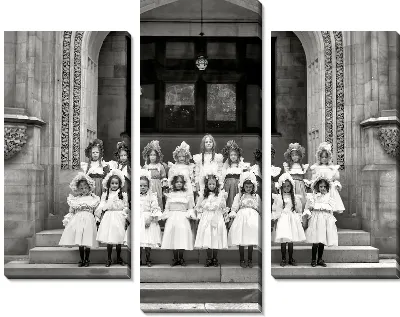 Модульная картина Дети на лестнице (Children on the stairs)