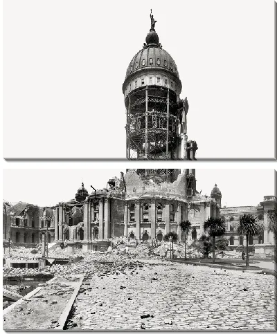 Модульная картина Разрушенное здание (The destroyed building)