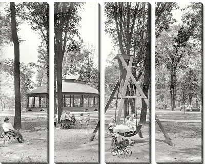 Модульная картина Дети в парке (Kids in the Park)