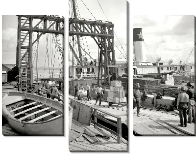 Модульная картина Лодка в порту (Boat in the port)