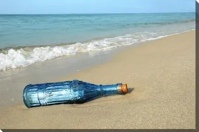 Постер Бутылка на пляже (Bottle on the beach)