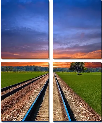 Модульная картина Железная дорога (Railroad) №16