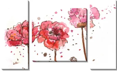 Модульная картина Маки (Poppies) №43