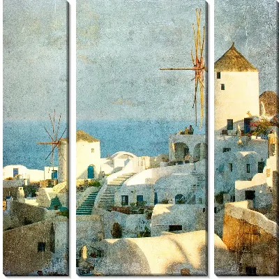 Модульная картина Вид на город сверху (View overlooking the town) №4