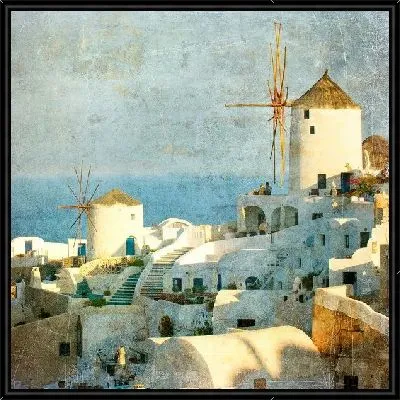 Картина Вид на город сверху (View overlooking the town) №4