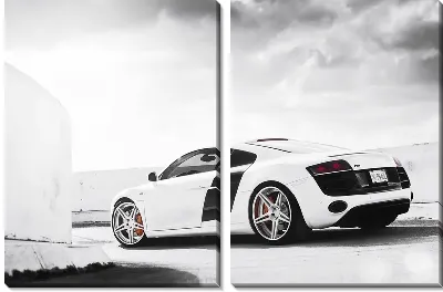 Модульная картина Белая ауди (Audi)