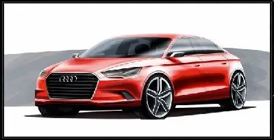 Картина Красная ауди (Audi) №2