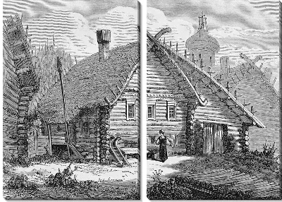 Модульная картина Деревня (Village) №14