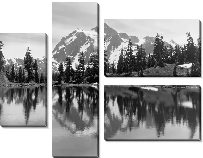 Модульная картина Горы возле озера (Mountains near lake)