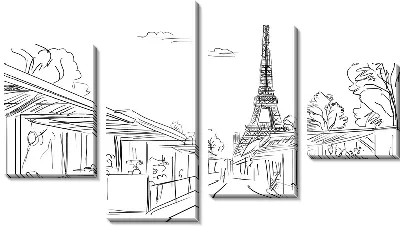 Модульная картина Париж (Paris) №22