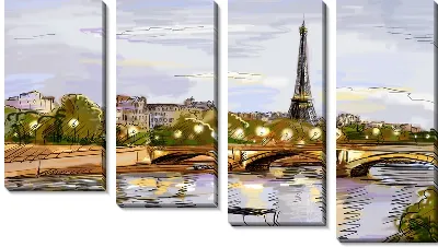 Модульная картина Париж (Paris) №23