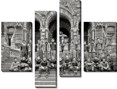 Модульная картина Команда на ступеньках (The team on the steps)