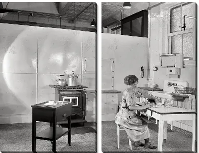 Модульная картина Женщина на кухне (A woman in the kitchen)