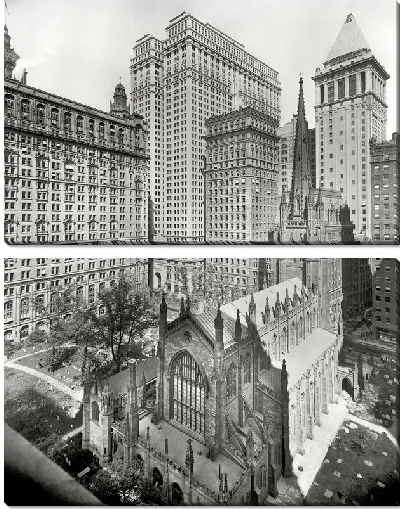 Модульная картина Церковь в городе (Church in city)