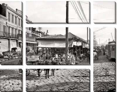 Модульная картина Повозки запряженные лошадьми (Horse-drawn carts)