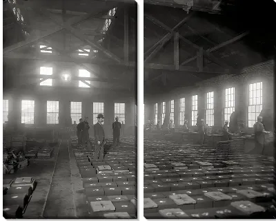 Модульная картина На заводе (The plant) №3