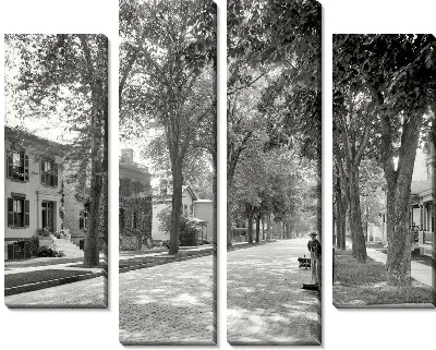 Модульная картина Тенистая улица (Shady street) №2