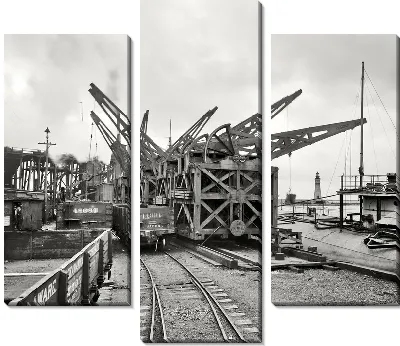 Модульная картина Вагоны на железной дороге (Wagons on the railway)