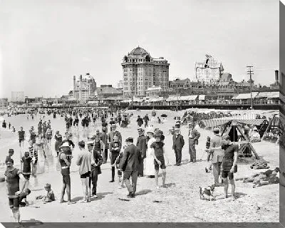 Постер Пляж в Атлантик сити 1910 год (Beach in Atlantic City in 1910) №2