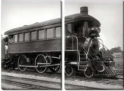 Модульная картина Паровоз (locomotive) №6