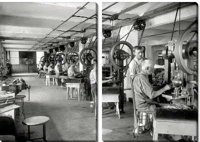 Модульная картина На заводе (The plant) №4