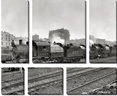 Модульная картина Железная дорога (Railroad) №19