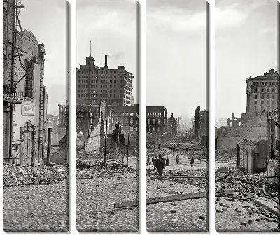 Модульная картина После землетрясения (after the earthquake)