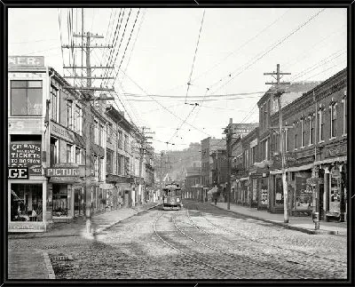 Картина Улица с трамвайными путями (Street with tramway) №13