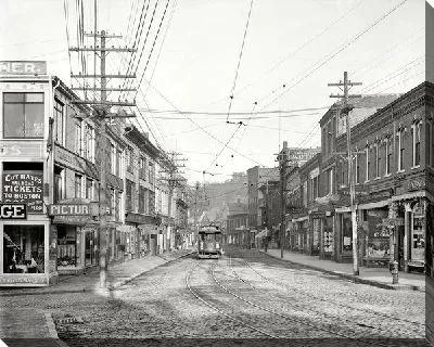 Постер Улица с трамвайными путями (Street with tramway) №13