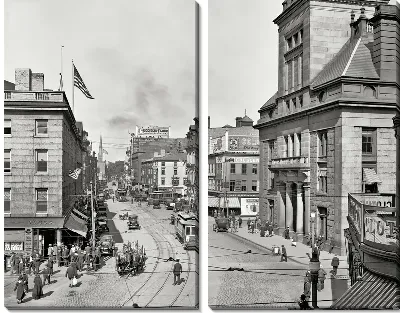 Модульная картина Вид сверху на улицу (Top view of the street)