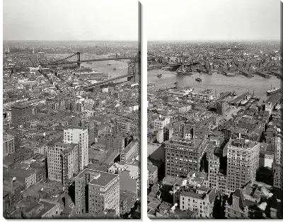 Модульная картина Панорама города (Panorama of the city) №14