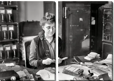 Модульная картина Женщина за столом (The woman at the table) №2