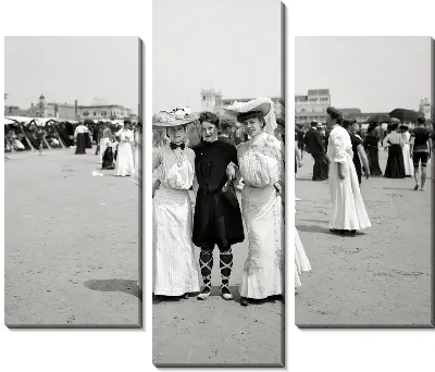 Модульная картина Девушки в белых платьях (Girls in white dresses)