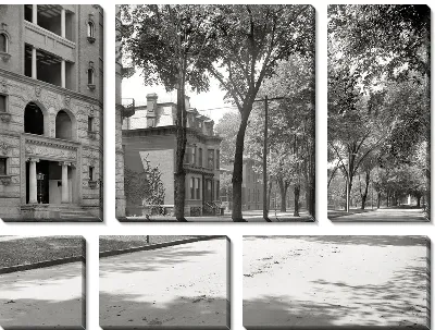 Модульная картина Тенистая улица (Shady street) №3