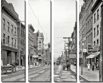 Модульная картина Город после дождя (City after rain)