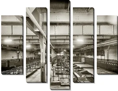 Модульная картина На фабрике (In the factory) №3