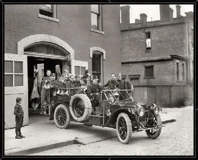 Картина Пожарные в Детройте 1955 год (Firefighters in Detroit 1955)
