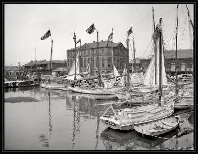 Картина Парусники у причала (Sailboats moored)