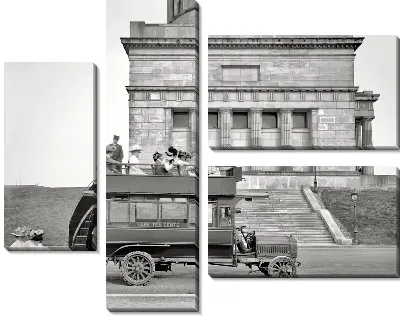 Модульная картина Автомобиль для туристов (Rubberneck car)