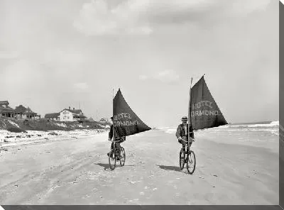 Постер Прогулка на велосипедах вдоль берега (Cycling along the coast)